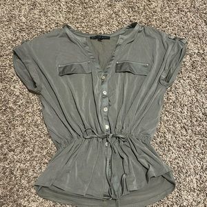 WHITE house BLACK market green blouse
